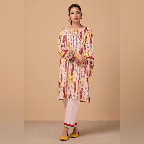 BONANZA SATRANGI PAKISTANI DESIGNER DRESS 2 PIECE - Picture 1 of 6